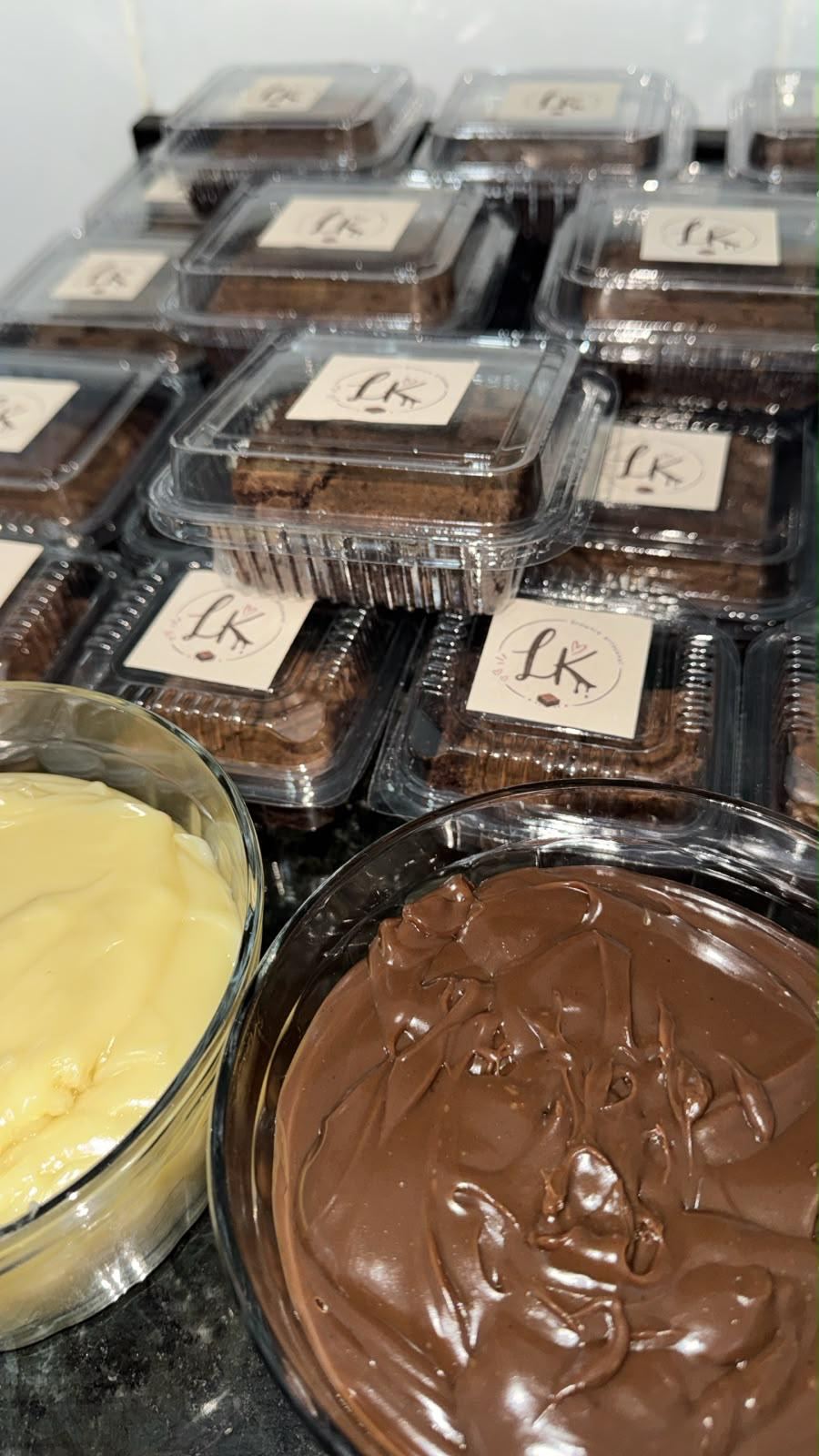 Brownies LK embalados e prontos para entrega